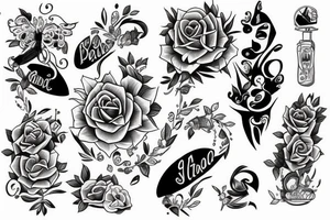 Tattoo for dad with three daughters tattoo idea