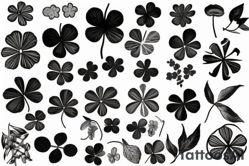 2004 in a leaf clover tattoo idea