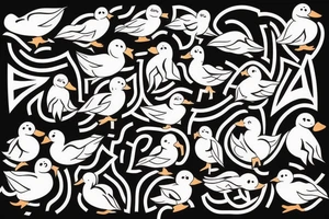 happy duck tattoo idea