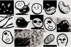 sad potato tattoo idea