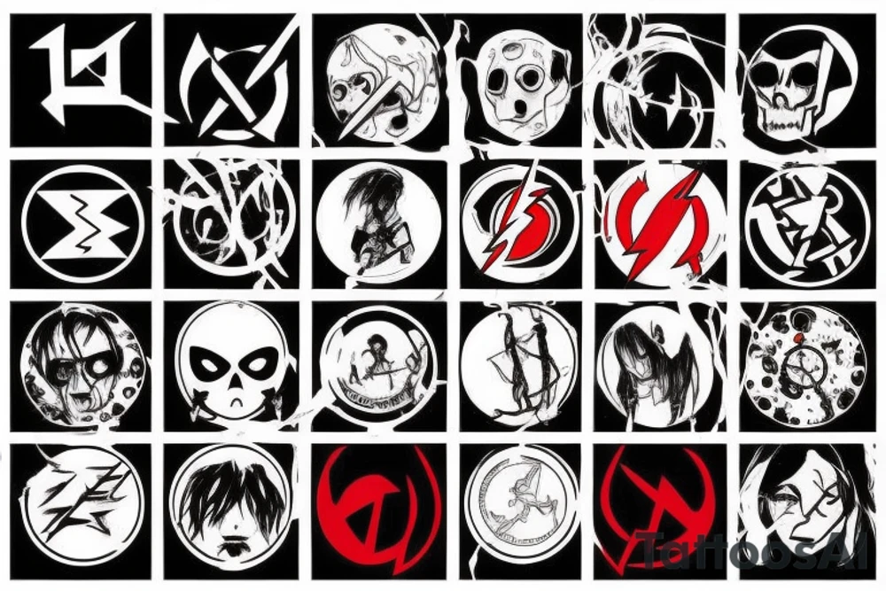 2x2 flash tattoo. My Chemical Romance theme. "The red ones make me fly and the blue ones help me fall, i think ill blow my brains against the ceiling" tattoo idea