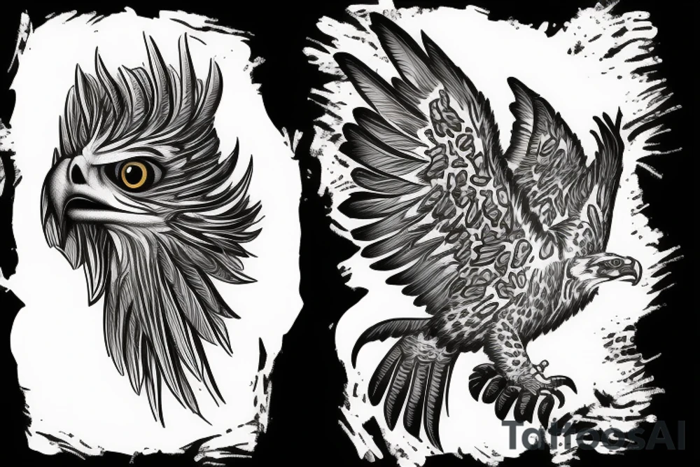 Jaguar, harpy eagle, Puma, bald eagle tattoo idea