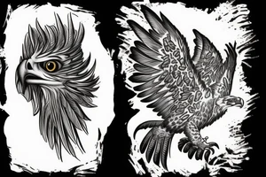 Jaguar, harpy eagle, Puma, bald eagle tattoo idea