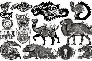 Be a camel, become a lion, become a baby, slay a dragon tattoo idea