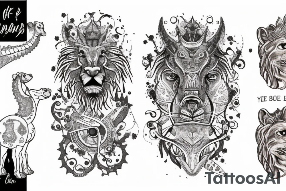 Be a camel, become a lion, become a baby tattoo idea