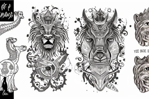 Be a camel, become a lion, become a baby tattoo idea