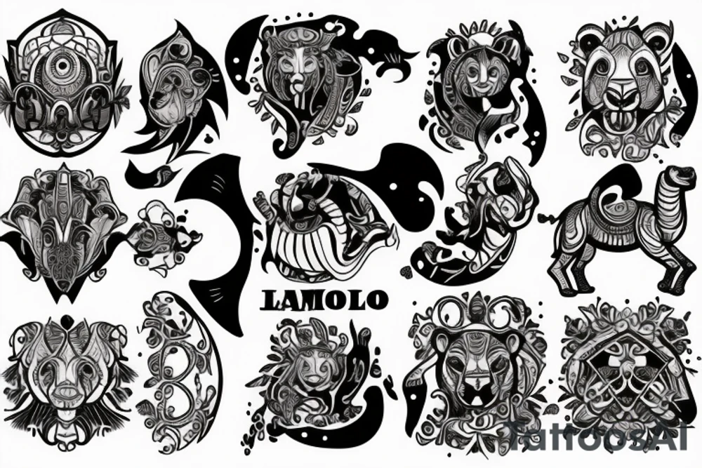 Be a camel, become a lion, become a baby tattoo idea