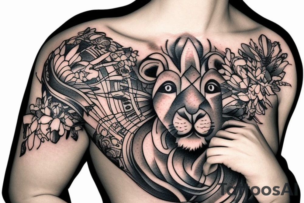 Be a camel, become a lion, reborn as a baby tattoo idea