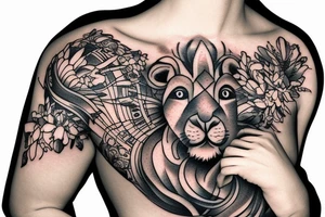 Be a camel, become a lion, reborn as a baby tattoo idea
