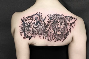 Be a camel, become a lion, reborn as a baby tattoo idea
