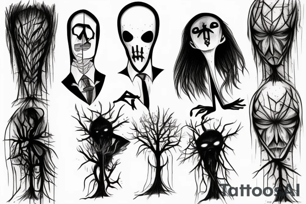 Slender man tattoo idea