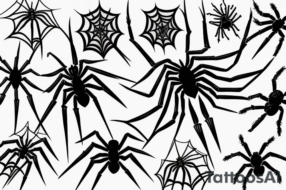 spider making a web tattoo idea