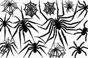 spider making a web tattoo idea