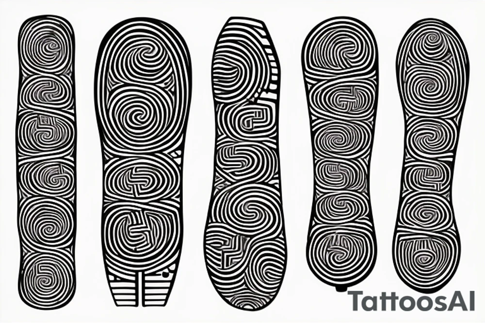 Music notes that tie in acoustic guitar and binary code tattoo idea