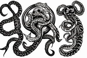 Kraken and anchor tattoo idea
