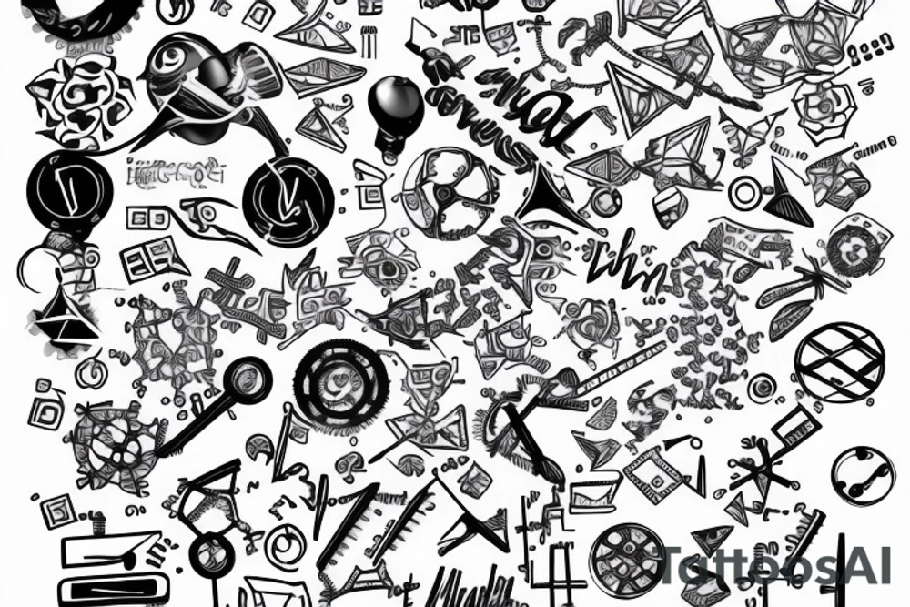 Mathematical formula for gradient descent in machine learning tattoo idea