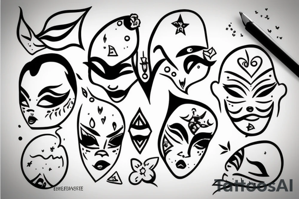 Kiss on forehead cute tattoo idea
