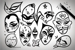 Kiss on forehead cute tattoo idea