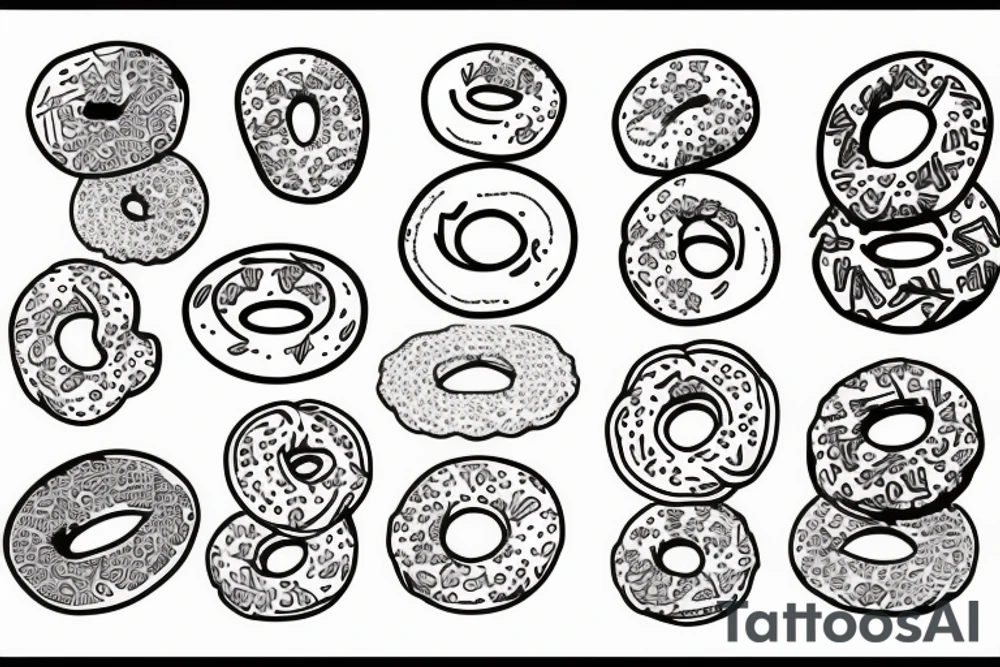 cute everything bagel tattoo idea