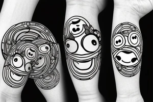 everything bagel with smiling face tattoo idea