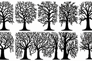 Great tree withstanding time and crown and ankh tattoo idea