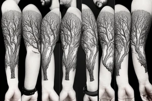 Great tree withstanding time and crown and ankh tattoo idea