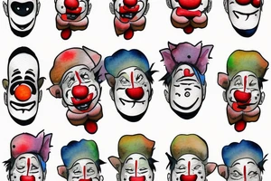 clown with a sad face tattoo idea