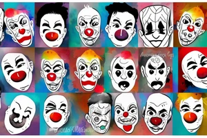 clown with a sad face tattoo idea
