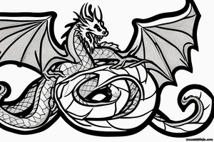 A dragon fighting the god of wisdom tattoo idea