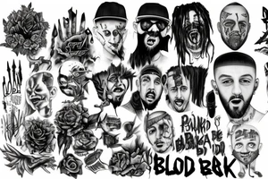 Linkin Park - blood brothers, to be loved -papa roach, take a look around - limp Bizkit, Kool aid and frozen oizza - Mac miller tattoo idea