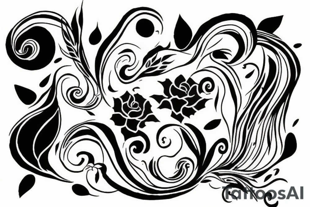 womb, black ink tattoo idea