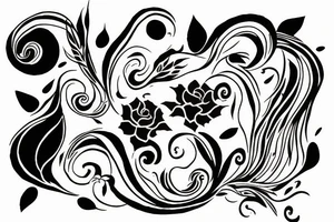 womb, black ink tattoo idea