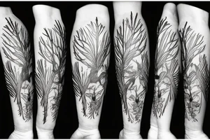 Swallow, arrows, and a pine tree tattoo idea