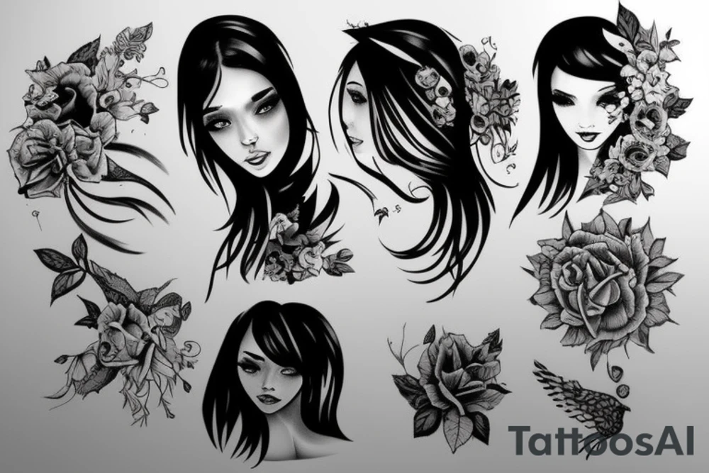 A girl tattoo idea