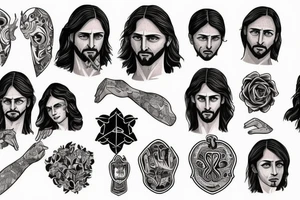 Jesus 
Rose tattoo idea