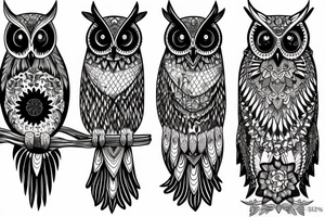 Pretty owl tattoo idea