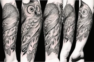 Pretty owl tattoo idea