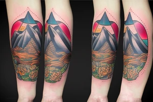 Chien qui tire vélo de montagne tattoo idea