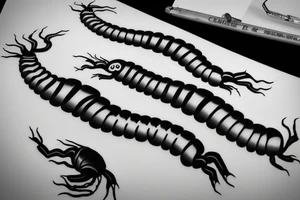 centipede on forearm tattoo idea