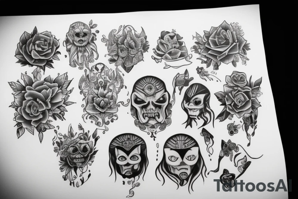 Big bro and lil sisters tattoo idea