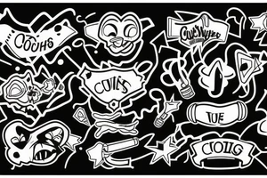 Cartoon lungs coughing wheezing tattoo idea