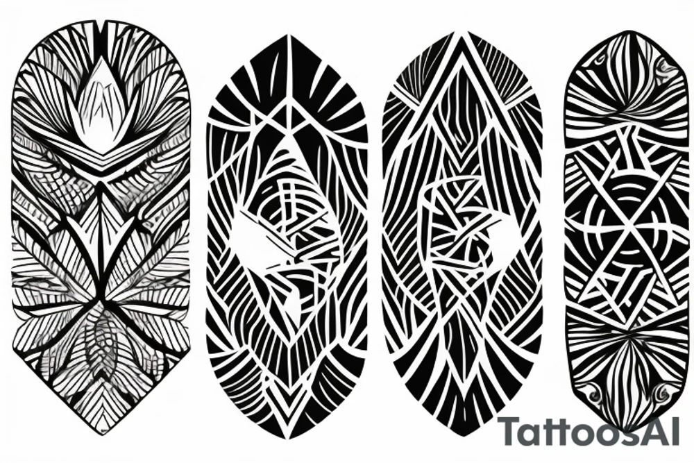 Nature and travel tattoo idea