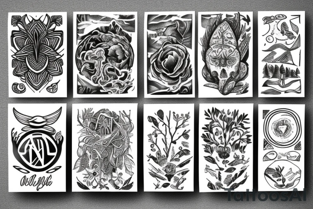 Nature and travel tattoo idea