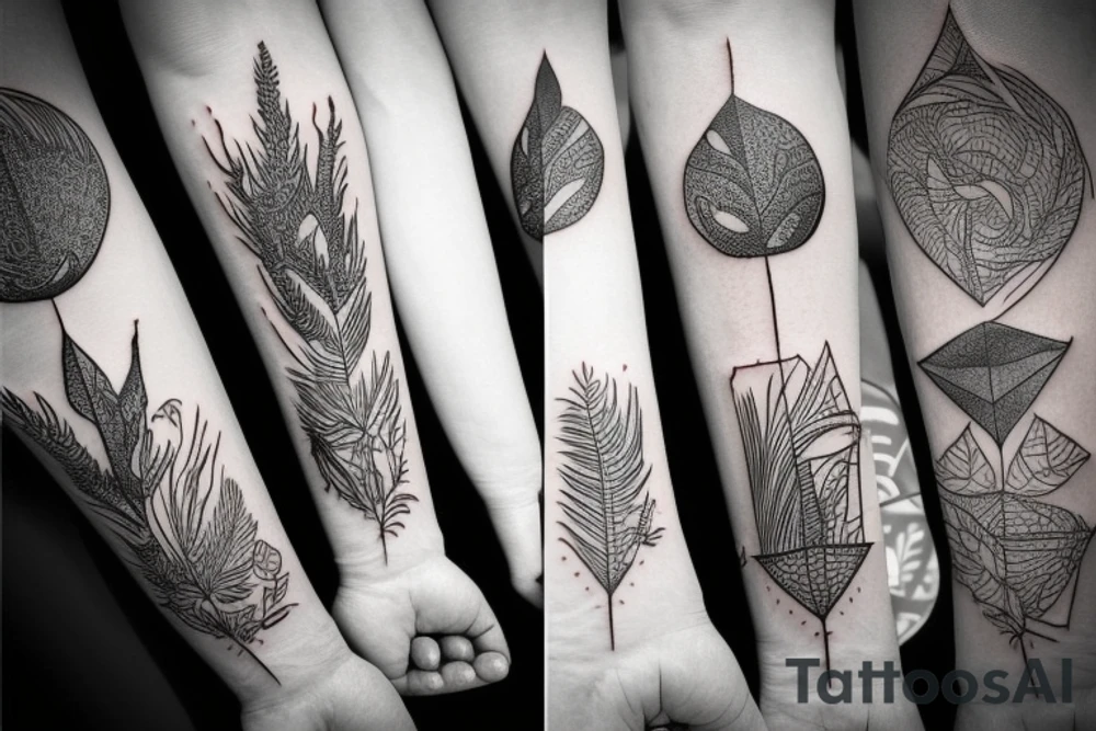 Nature and travel tattoo idea