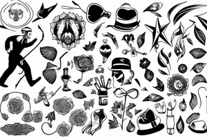man walking tattoo idea