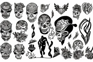man walking tattoo idea