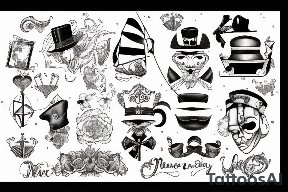 man walking tattoo idea