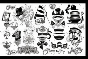 man walking tattoo idea