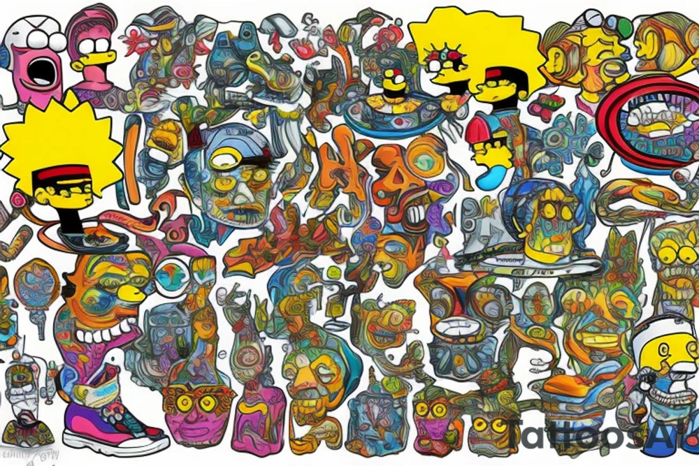 Trippy Simpson tattoo idea
