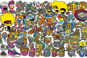 Trippy Simpson tattoo idea